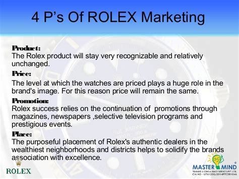 rolex watch distribution strategy